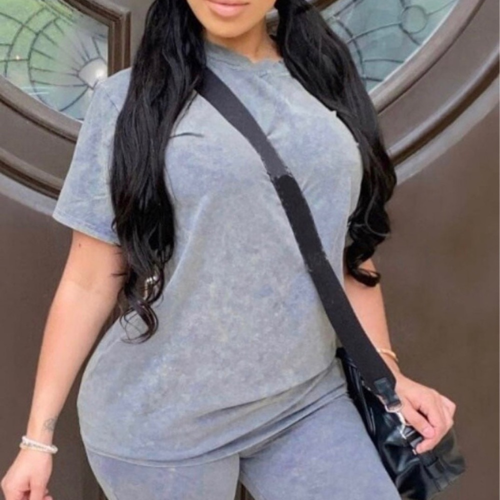 Rebellious Jane Shorts Set (Cool Grey)